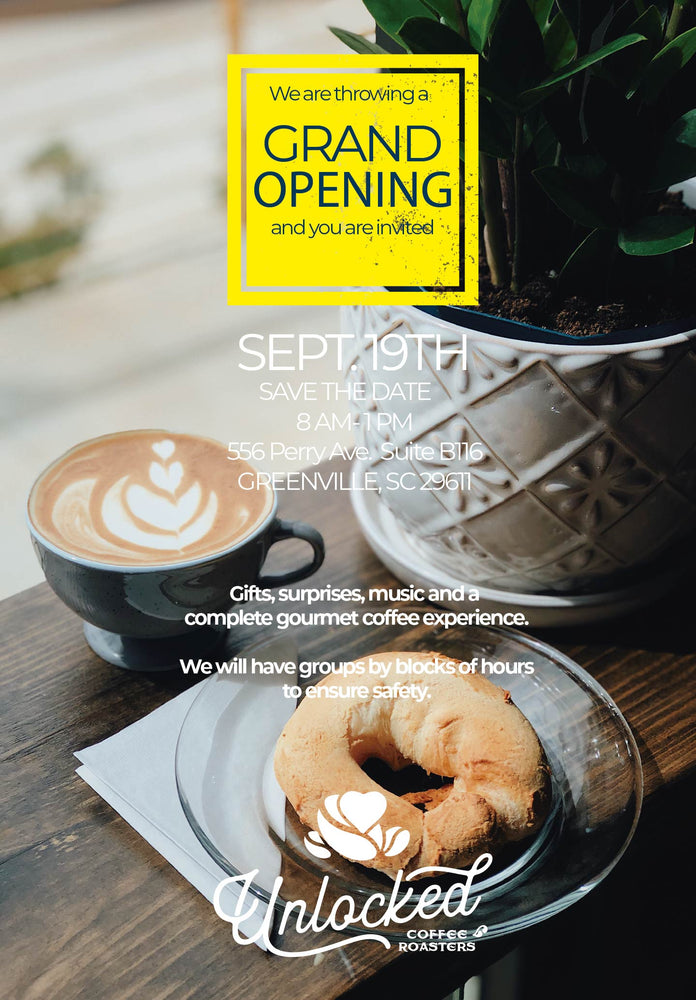 Grand Opening Unlocked Coffee Roasters